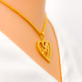 22k-gold-Evergreen Open Heart Pendant 