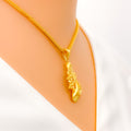 22k-gold-Majestic Blooming Flower Pendant 