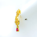 22k-gold-Attractive Drop CZ Hanging Earrings 