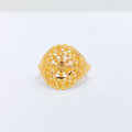 Floral Circle 22k Gold Ring