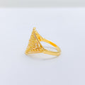 Floral Circle 22k Gold Ring