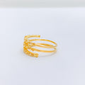 Slender Three-Tier 22k Gold Ring