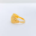 Geometric Sun 22k Gold Ring