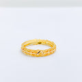 Beaded Spiral 22k Gold Band