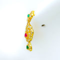 22k-gold-Festive Colored CZ Hanging Earrings 