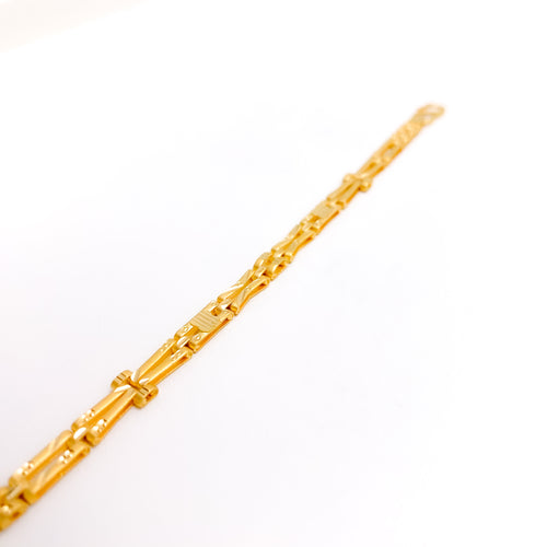 Modern Matte Finish 22k Gold Baby Bracelet