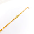 Shiny Oval 22k Gold Baby Bracelet