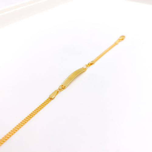 Elegant Baby 22k Gold Bracelet with Name Plate