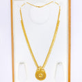 22k-gold-Engraved Floral High Finish Necklace - 26"