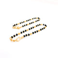 Classic Black Bead 22k Gold Baby Bracelet Pair