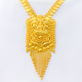 22k-gold-Magnificent Detailed Laxmi Necklace - 17"