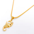 Ganesh Om 22k Gold Pendant