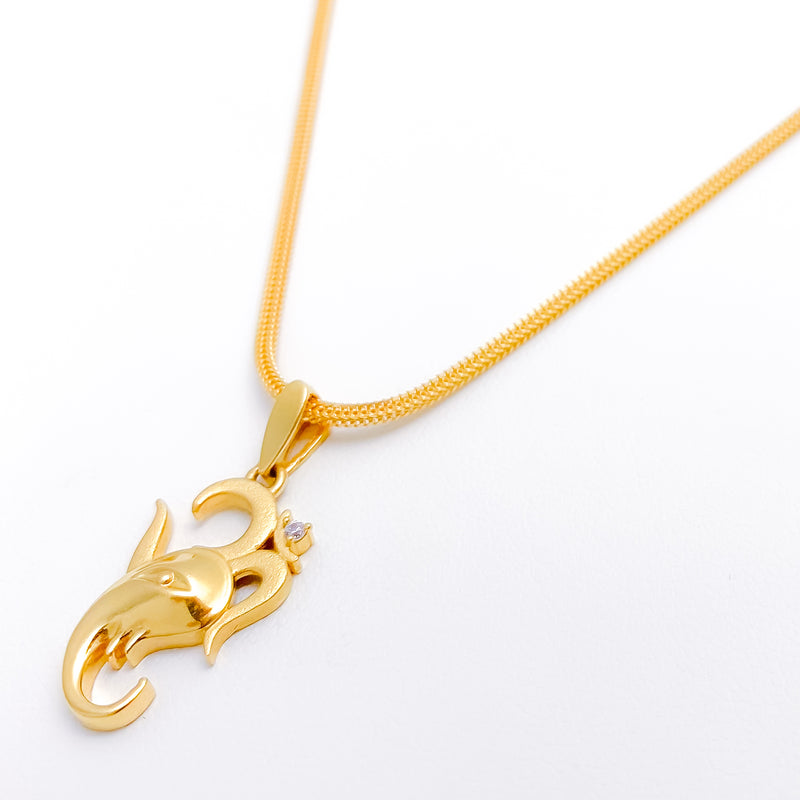 Ganesh Om 22k Gold Pendant