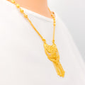 22k-gold-Paisley Accented Hanging Chain Necklace  - 20"