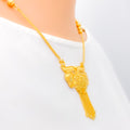 22k-gold-Traditional Vine Motif Necklace - 20"