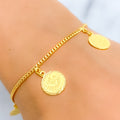 21k-gold-classy-evergreen-coin-charm-bracelet