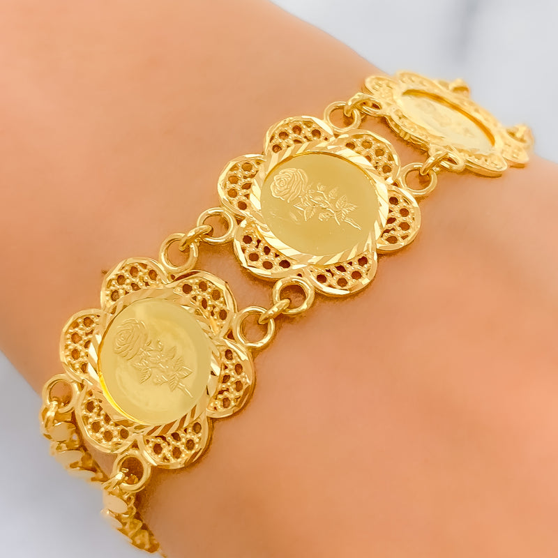 21k-gold-reflective-stately-dual-chain-bracelet