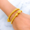 22k-gold-Unique Palatial Multi Bead Bangles