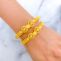 22k-gold-Impressive Floral Bridal Pipe Bangles