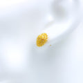 Modest Sunflower Top 22k Gold Earrings