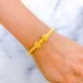 22k-gold-Delicate Delightful Beaded Classic Cuff