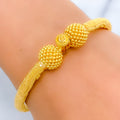 22k-gold-Delicate Delightful Beaded Classic Cuff