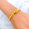 22k-gold-Delicate Delightful Beaded Classic Cuff