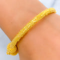 22k-gold-Delicate Delightful Beaded Classic Cuff