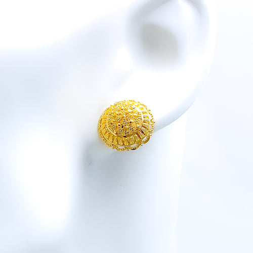 Classic Dome Top 22k Gold Earrings