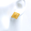 Spiral Sun Top 22k Gold Earrings