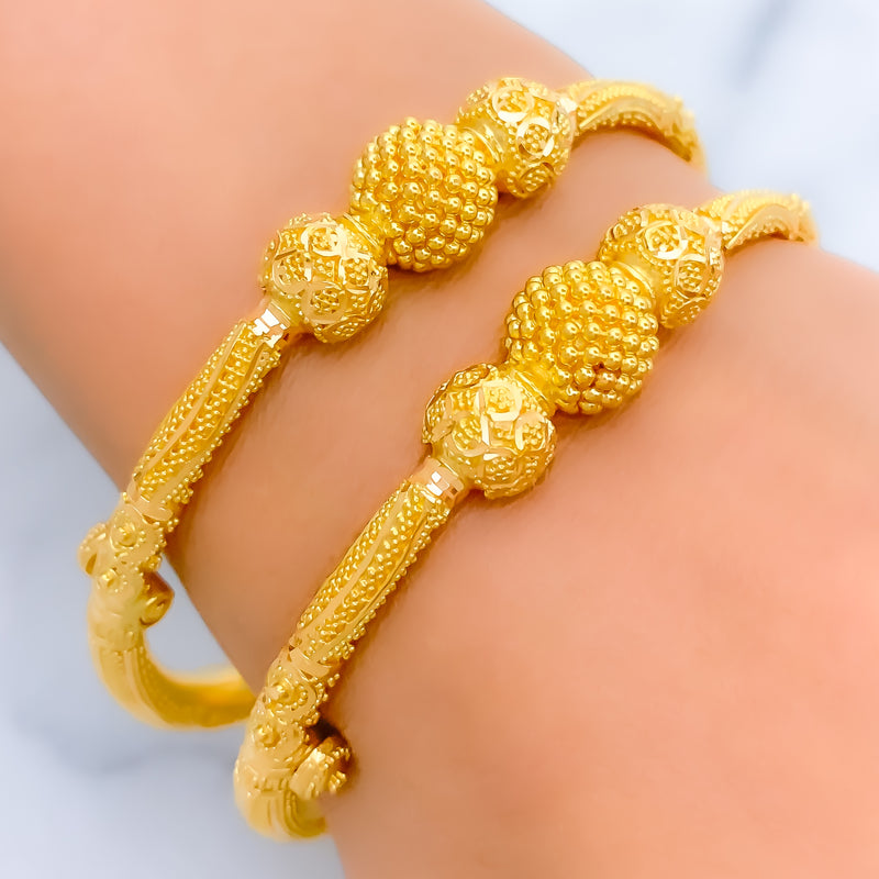 22k-gold-radiant-reflective-triple-orb-pipe-bangles