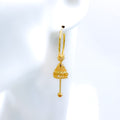 Unique Hanging 22k Gold Bead Earrings