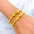 22k-gold-Posh Elegant Evergreen Pipe Bangles