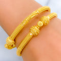 22k-gold-Posh Elegant Evergreen Pipe Bangles