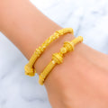 22k-gold-Traditional High Finish Multi-bead Bangles