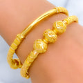 22k-gold-Tasteful Classy Reflective Bangles