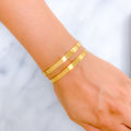 22k-gold-Classy Dotted Gold Bangles