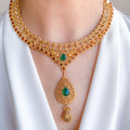 Emerald and Garnet Necklace Set