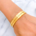 22k-gold-Classy Dotted Gold Bangles
