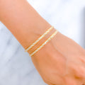 22k-gold-Versatile Two Tone Shimmery Bangles