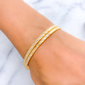 22k-gold-Versatile Two Tone Shimmery Bangles