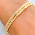 22k-gold-Versatile Two Tone Shimmery Bangles