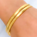 22k-gold-Glossy Satin Finish Slender Bangles