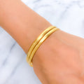 22k-gold-Glossy Satin Finish Slender Bangles