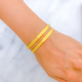 22k-gold-Evergreen Symmetrical Dotted Bangles