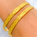 22k-gold-Evergreen Symmetrical Dotted Bangles