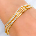 22k-gold-Charming Multi Tone Timeless Bangles 