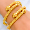 22k-gold-Magnificent Traditional Pipe Bangles