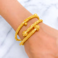 22k-gold-Magnificent Traditional Pipe Bangles