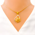 Dainty Ethereal 22K Gold Pendant